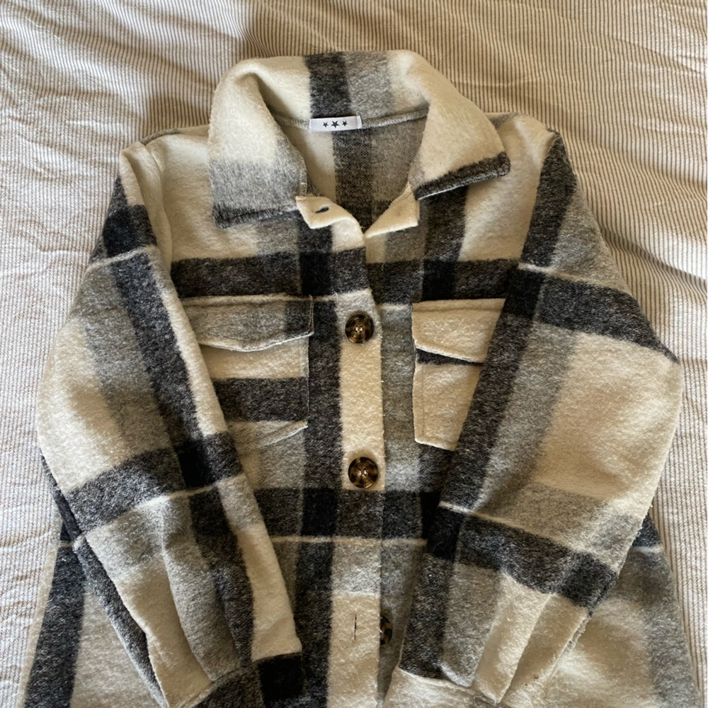 Stripped wool jacket